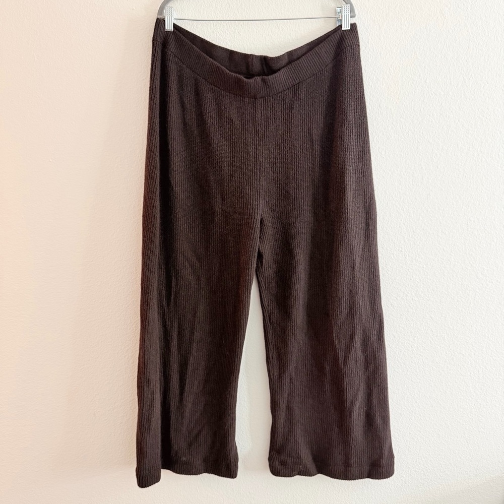 Gap Women’s Brown Cash Soft Shaker-Stitch Sweater Pants Size XL NWT